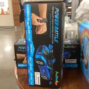 Blue power Battle fire bullet voice control watch car.